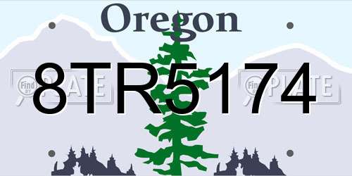 8TR5174 Oregon License Plate