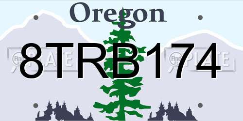 8TRB174 Oregon License Plate
