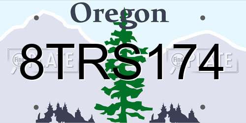 8TRS174 Oregon License Plate