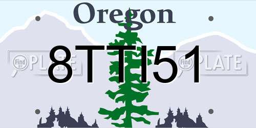 8TTI51 Oregon License Plate