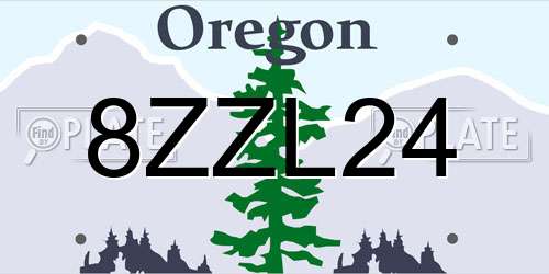 8ZZL24 Oregon License Plate