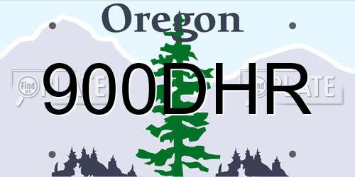 900DHR Oregon License Plate