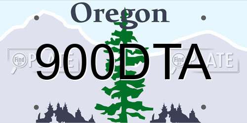 900DTA Oregon License Plate