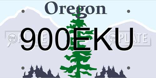900EKU Oregon License Plate