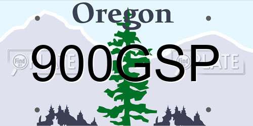 900GSP Oregon License Plate