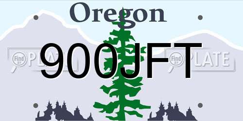 900JFT Oregon License Plate