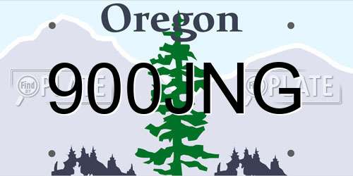 900JNG Oregon License Plate
