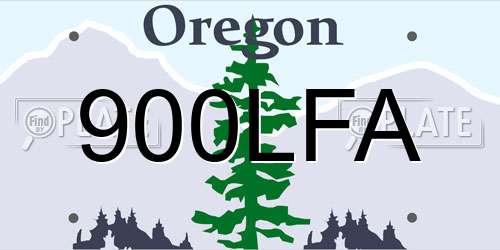 900LFA Oregon License Plate