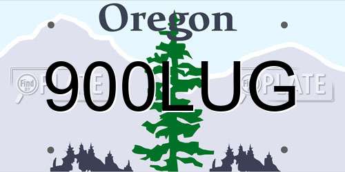 900LUG Oregon License Plate