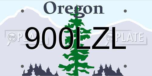 900LZL Oregon License Plate
