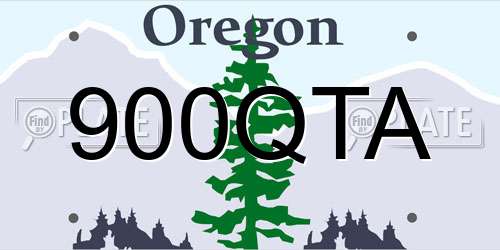 900QTA Oregon License Plate