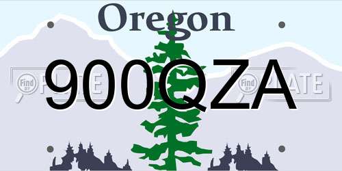 900QZA Oregon License Plate