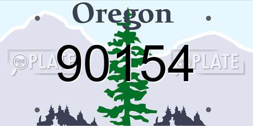 90154 Oregon License Plate
