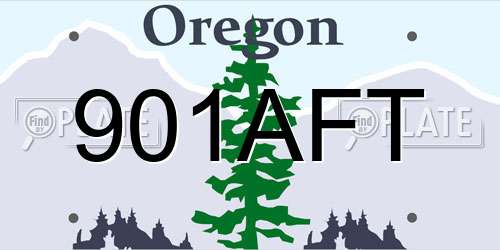 901AFT Oregon License Plate
