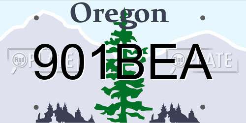 901BEA Oregon License Plate