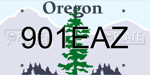 901EAZ Oregon License Plate