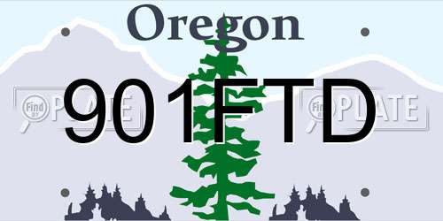 901FTD Oregon License Plate