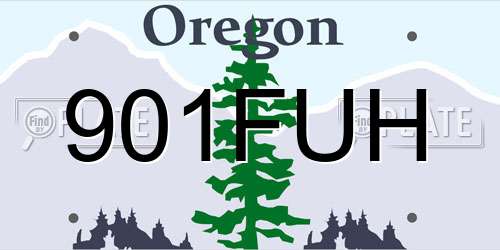 901FUH Oregon License Plate