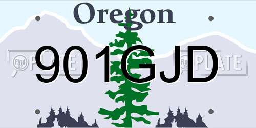 901GJD Oregon License Plate