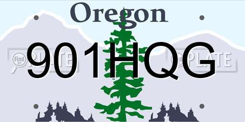 901HQG Oregon License Plate