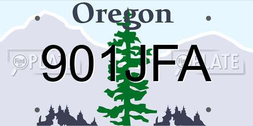 901JFA Oregon License Plate