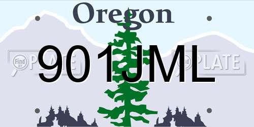 901JML Oregon License Plate
