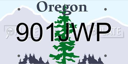 901JWP Oregon License Plate