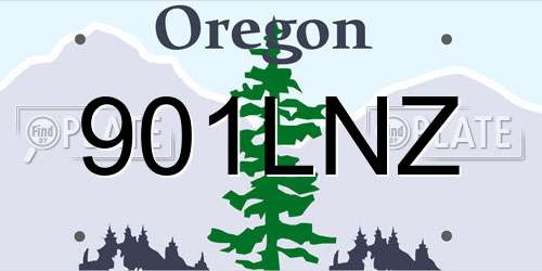 901LNZ Oregon License Plate