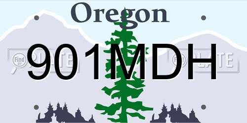 901MDH Oregon License Plate