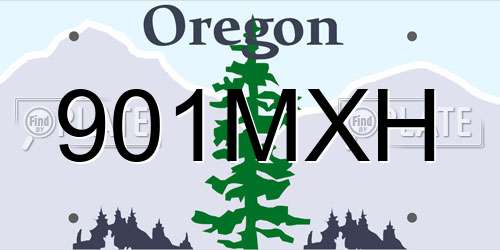 901MXH Oregon License Plate
