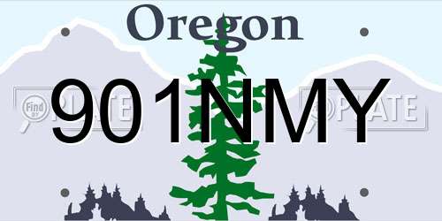 901NMY Oregon License Plate