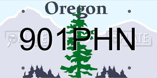 901PHN Oregon License Plate