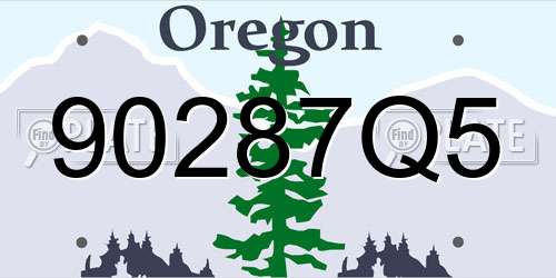 90287Q5 Oregon License Plate