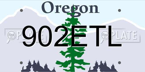902ETL Oregon License Plate