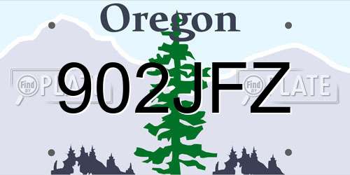 902JFZ Oregon License Plate