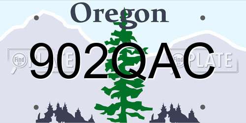902QAC Oregon License Plate