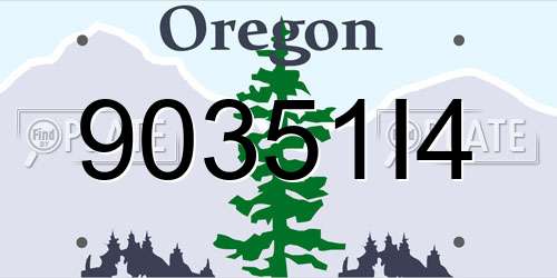 90351I4 Oregon License Plate