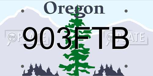 903FTB Oregon License Plate