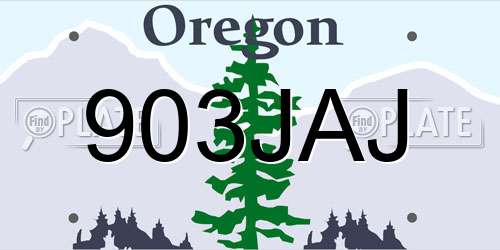903JAJ Oregon License Plate
