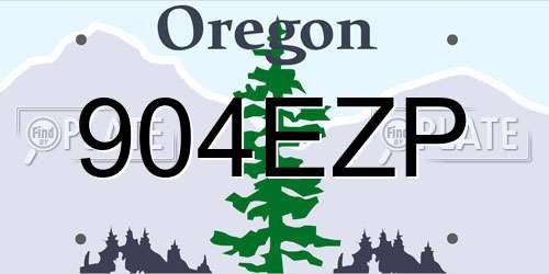904EZP Oregon License Plate
