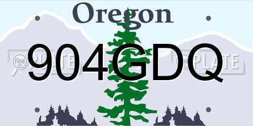 904GDQ Oregon License Plate
