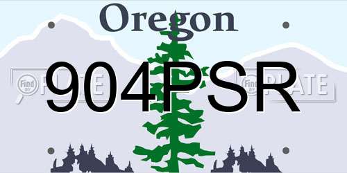 904PSR Oregon License Plate