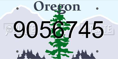 9056745 Oregon License Plate