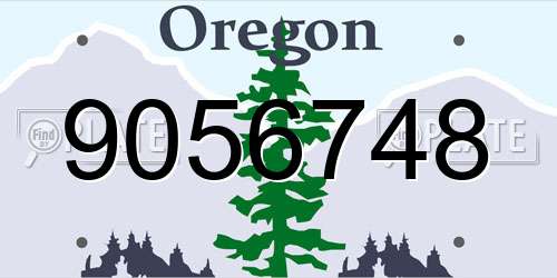 9056748 Oregon License Plate