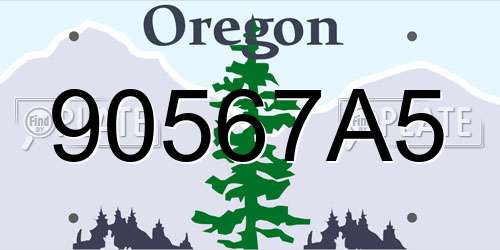 90567A5 Oregon License Plate