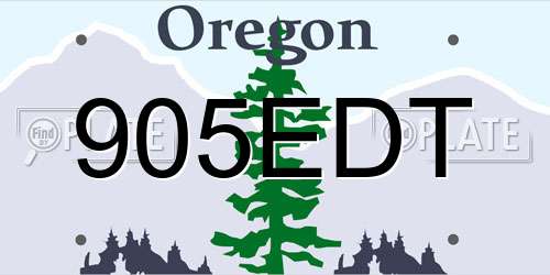 905EDT Oregon License Plate
