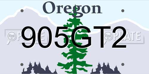 905GT2 Oregon License Plate
