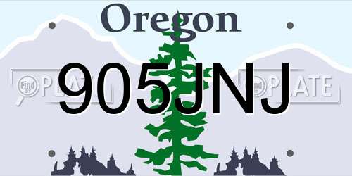 905JNJ Oregon License Plate