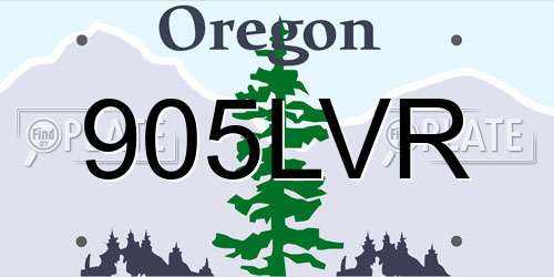 905LVR Oregon License Plate