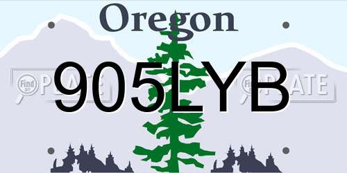 905LYB Oregon License Plate